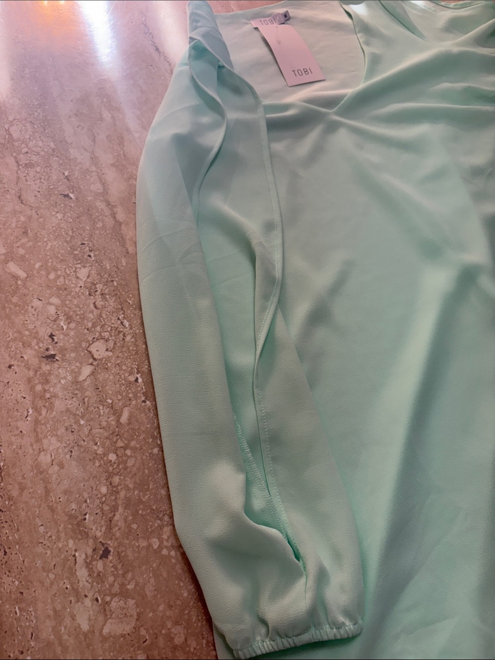 Tobi light green blouse - Picture 10 of 10